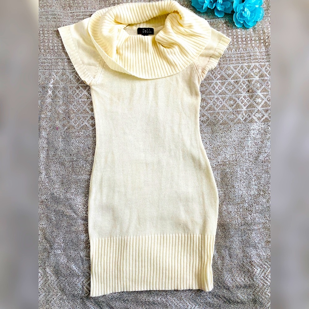 Cream super soft sweater dress